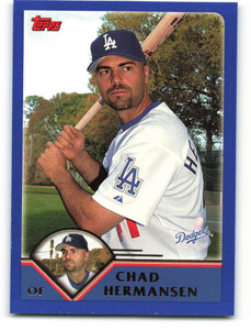 2003 Topps #508 Chad Hermansen VG Los Angeles Dodgers 