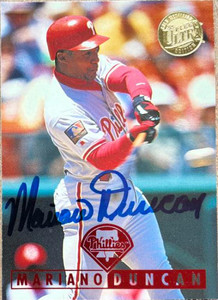 Mariano Duncan Autographed 1995 Fleer Ultra Gold Medallion #418