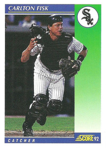 1992 Score #72 Carlton Fisk VG  Chicago White Sox 