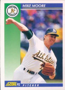 1992 Score #91 Mike Moore VG  Oakland Athletics 