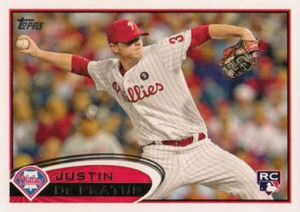 2012 Topps #243 Justin De Fratus NM-MT RC Rookie Philadelphia Phillies 