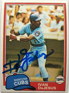 Ivan DeJesus Autographed 1981 Topps #54