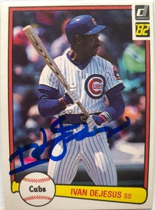 Ivan DeJesus Autographed 1982 Donruss #48 Chicago Cubs Card