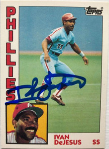Ivan DeJesus Autographed 1984 Topps Tiffany #279 Philadelphia Phillies Card