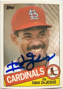 Ivan DeJesus Autographed 1985 Topps Traded Tiffany #30T St. Louis Cardinals Card
