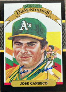 Jose Canseco Autographed 1987 Donruss #6 Diamond Kings
