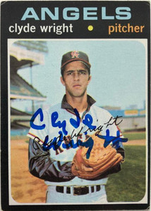 Clyde Wright Autographed 1971 Topps #240 California Angels Card