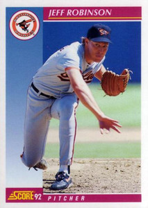 1992 Score #186 Jeff Robinson VG  Baltimore Orioles 