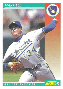 1992 Score #277 Mark Lee VG  Milwaukee Brewers 