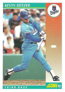 1992 Score #310 Kevin Seitzer VG  Kansas City Royals 