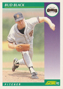 1992 Score #358 Bud Black VG  San Francisco Giants 