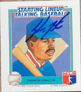 Shawon Dunston Autographed 1988 Parker Bros. Starting Lineup Talking Baseball Chicago Cubs #16 Shawon Dunston Autographed 1988 Parker Bros. Starting Lineup Talking Baseball Chicago Cubs #16