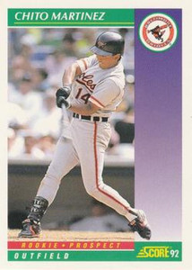1992 Score #400 Chito Martinez VG  Baltimore Orioles 