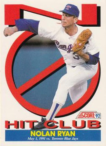 1992 Score #425 Nolan Ryan VG  Texas Rangers 