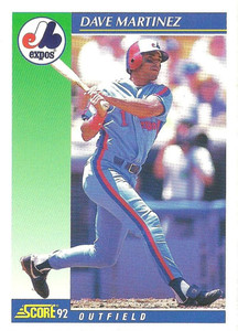 1992 Score #501 Dave Martinez VG  Montreal Expos 