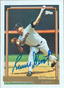 Bruce Hurst Autographed 1992 Topps Gold Winner #595