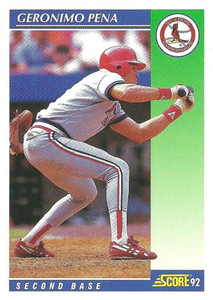 1992 Score #516 Geronimo Pena VG  St. Louis Cardinals 
