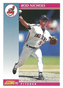 1992 Score #559 Rod Nichols VG  Cleveland Indians 