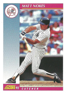 1992 Score #573 Matt Nokes VG  New York Yankees 