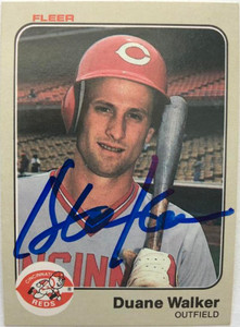 SOLD 7307 Duane Walker Autographed 1983 Fleer #606