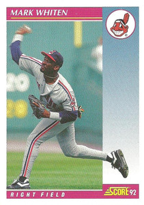 1992 Score #587 Mark Whiten VG  Cleveland Indians 
