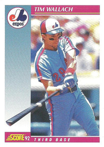 1992 Score #595 Tim Wallach VG  Montreal Expos 
