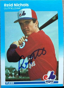 Reid Nichols Autographed 1987 Fleer Update #U-89