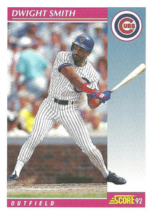 1992 Score #612 Dwight Smith VG  Chicago Cubs 