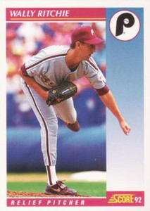 1992 Score #619 Wally Ritchie VG  Philadelphia Phillies 