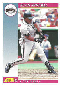 1992 Score #640 Kevin Mitchell VG  San Francisco Giants 