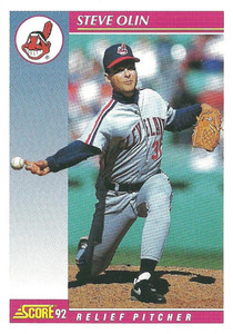 1992 Score #644 Steve Olin VG  Cleveland Indians 