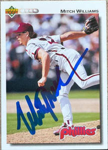 Mitch Williams autographed Baseball Card (Philadelphia Phillies) 1992 Topps  #633