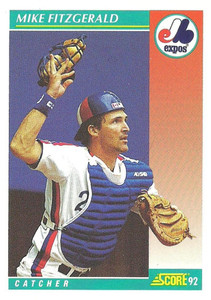 1992 Score #667 Mike Fitzgerald VG  Montreal Expos 