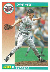 1992 Score #669 David West VG  Minnesota Twins 