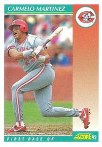 1992 Score #686 Carmelo Martinez VG  Cincinnati Reds 