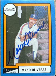 Mako Oliveras Autographed 1988-89 BYN Puerto Rico Winter League #129
