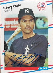 Henry Cotto Autographed 1988 Fleer #205