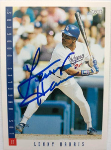 Lenny Harris Autographed 1993 Score #546