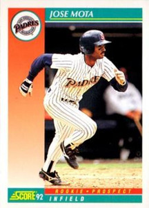 1992 Score #742b Jose Mota VG  San Diego Padres 