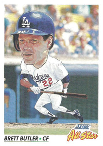 1992 Score #778 Brett Butler AS VG  Los Angeles Dodgers 