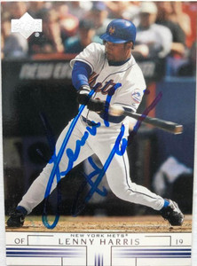 Lenny Harris Autographed 2002 Upper Deck #384