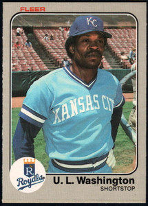 Willie Wilson autographed baseball card (Kansas City Royals) 1983 Fleer #128