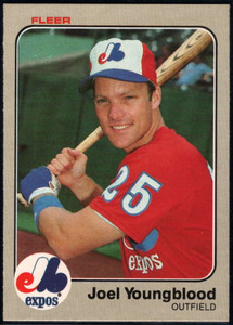 1983 Fleer #301 Joel Youngblood VG Montreal Expos 