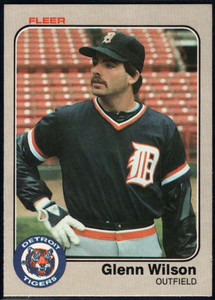 1983 Fleer #350 Glenn Wilson VG RC Rookie Detroit Tigers 