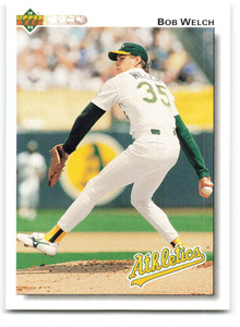 1992 Upper Deck #452 Bob Welch VG Oakland Athletics 