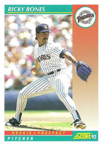 1992 Score #758b Ricky Bones VG  San Diego Padres 