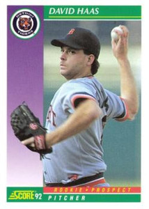 SOLD 64568 1992 Score #825 Dave Haas VG  Detroit Tigers 