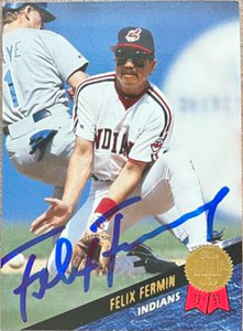 Felix Fermin Autographed 1993 Leaf #215