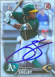 JaVon Shelby Autographed 2015 Bowman Draft #BD-21