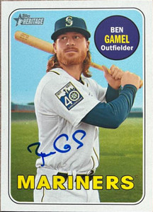 Ben Gamel Autographed 2018 Topps Heritage #453